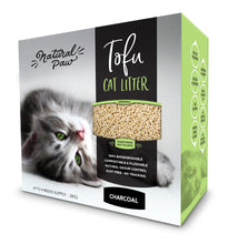 Load image into Gallery viewer, Natural Paw Tofu Cat Litter 4.5 lb box (Charcoal) 8 pack 36 lb Case