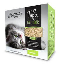 Load image into Gallery viewer, Natural Paw Tofu Cat Litter 4.5 lb (Unscented) 8 pack 36 lb Case