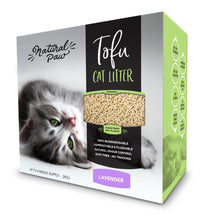 Load image into Gallery viewer, Natural Paw Tofu Cat Litter 4.5 lb (Lavender) 8 pack 36 lb Case